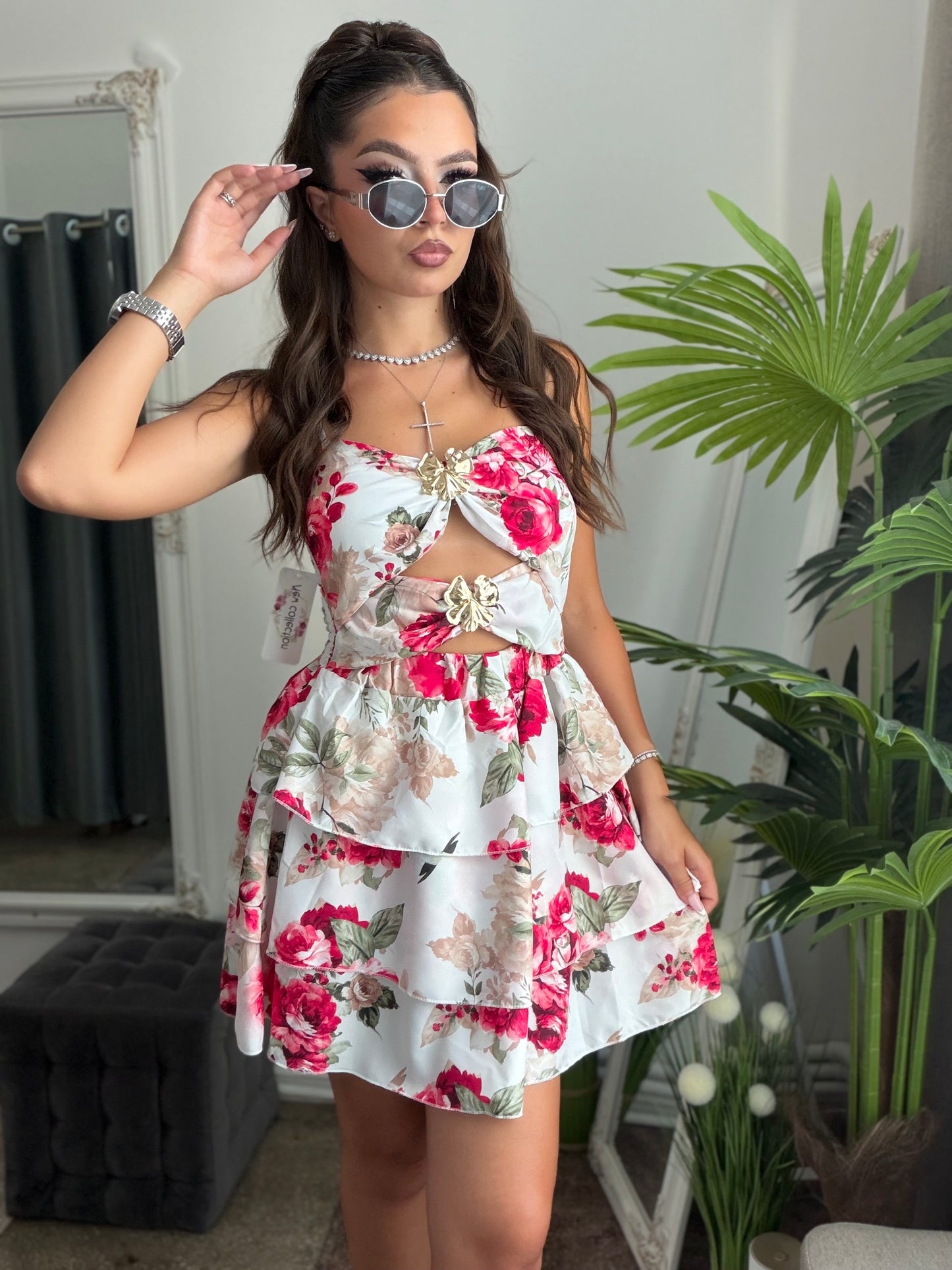 Rochie red FLOWER