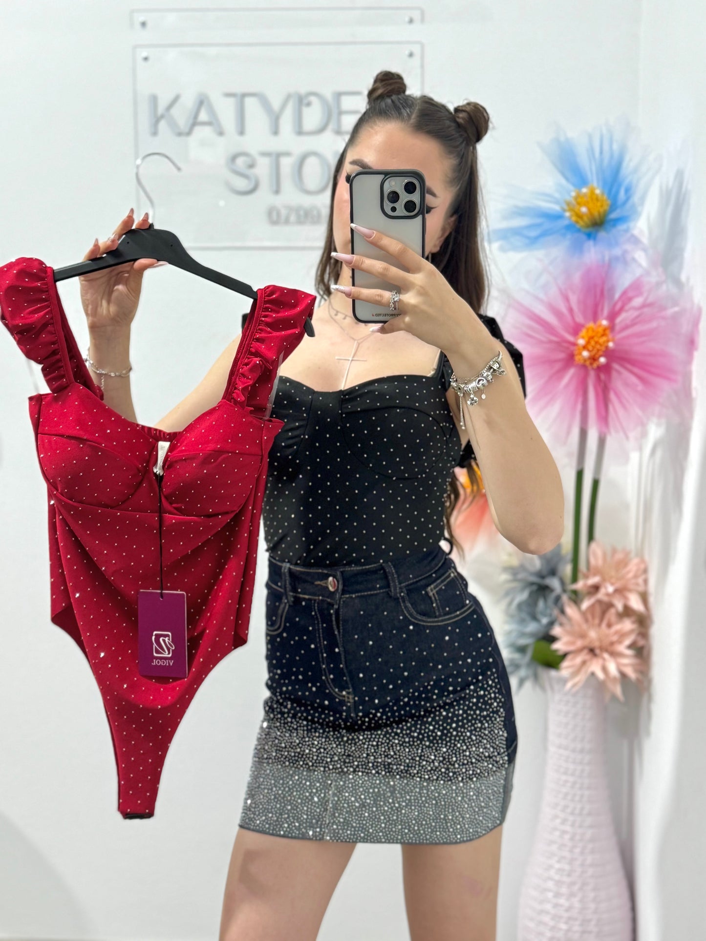 Body elegant cu cristale Glammy