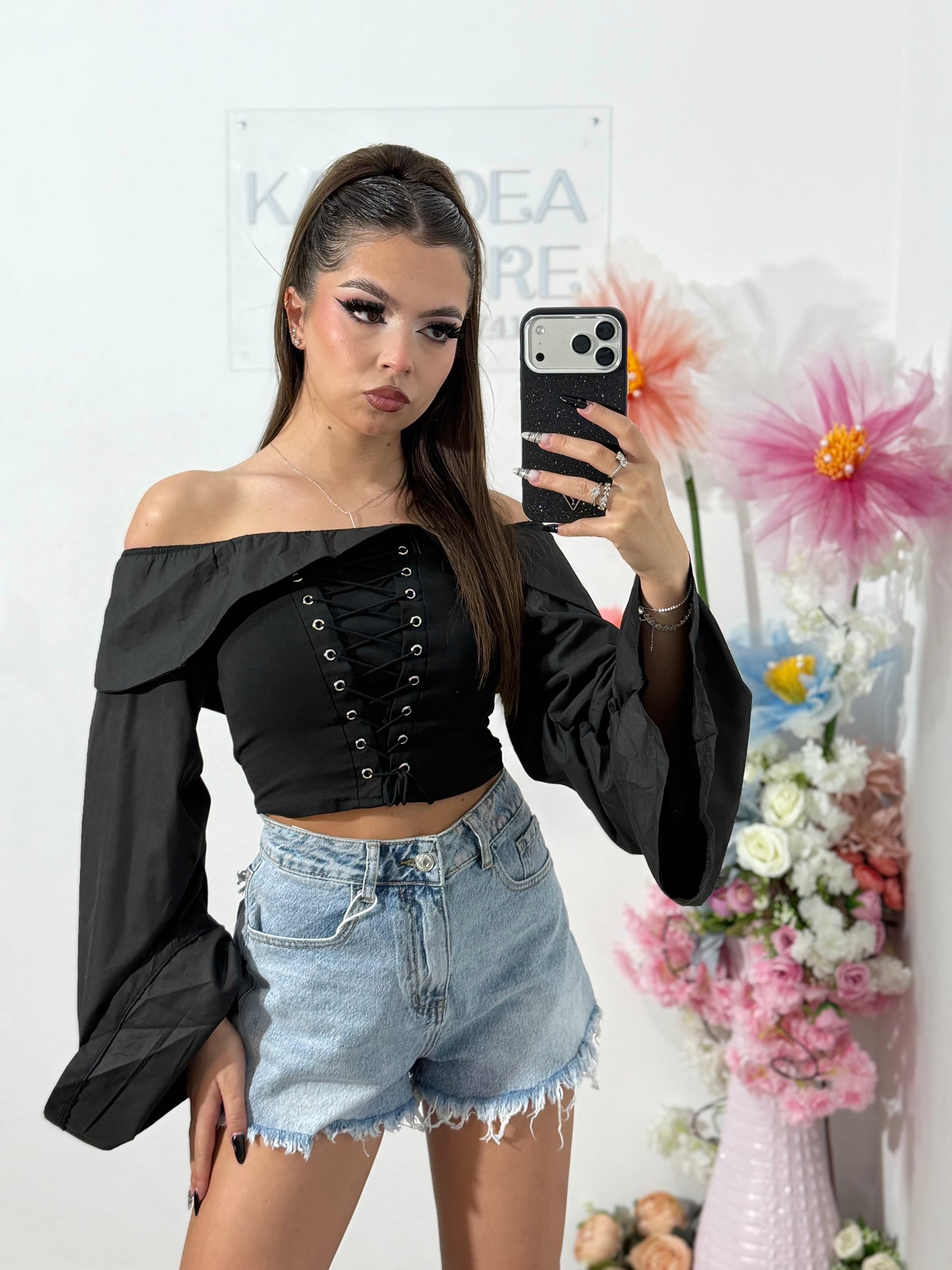 Pantaloni scurți din denim SILVER
