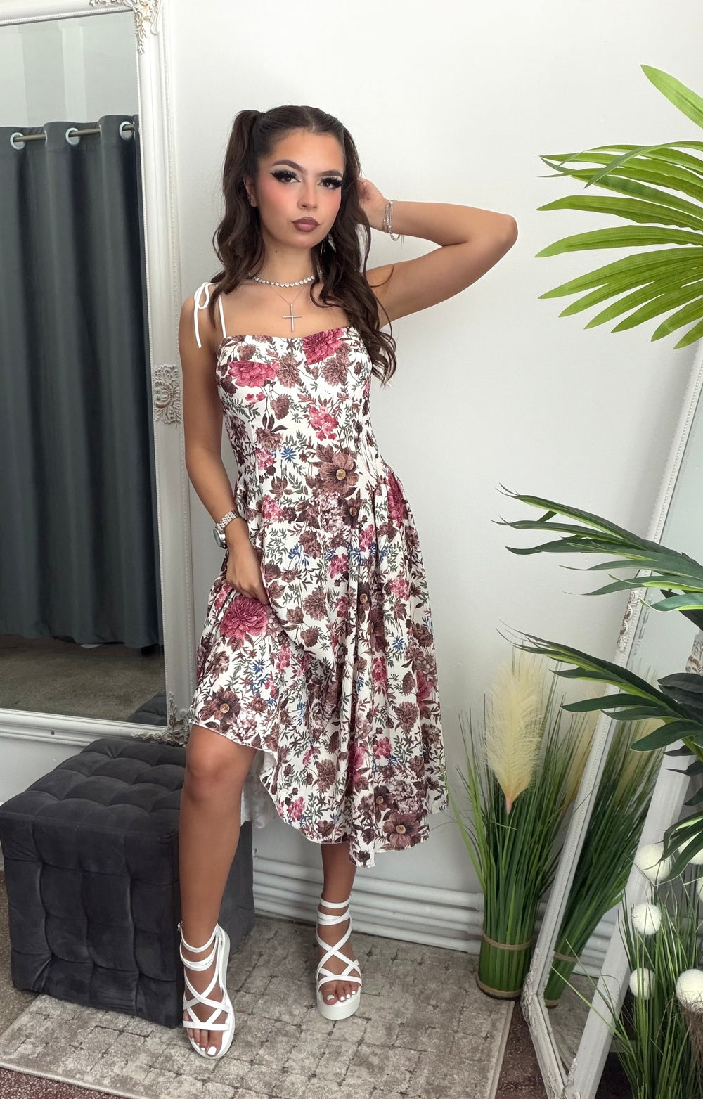 Rochie midi grena VERA