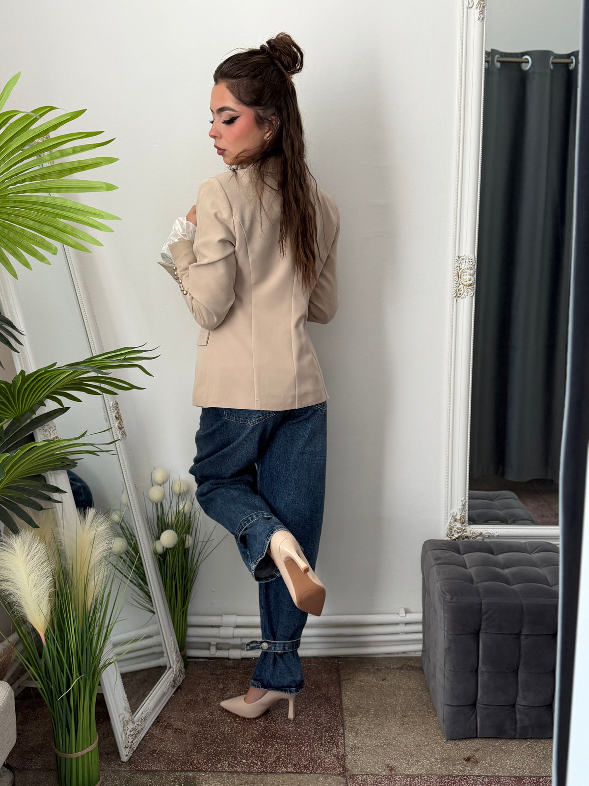 Sacou bej casual ANNE