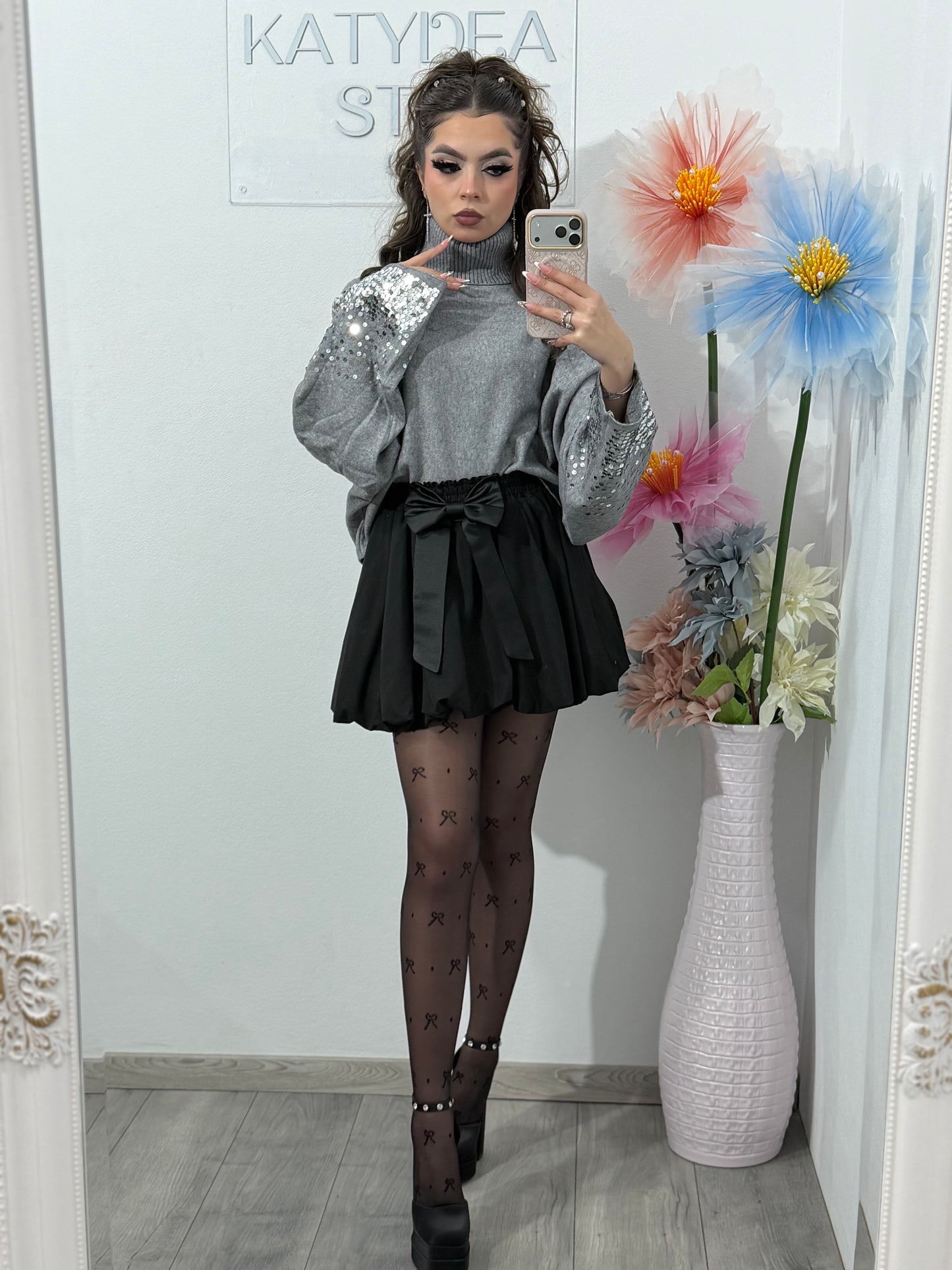 Pulover cu paiete KARLA