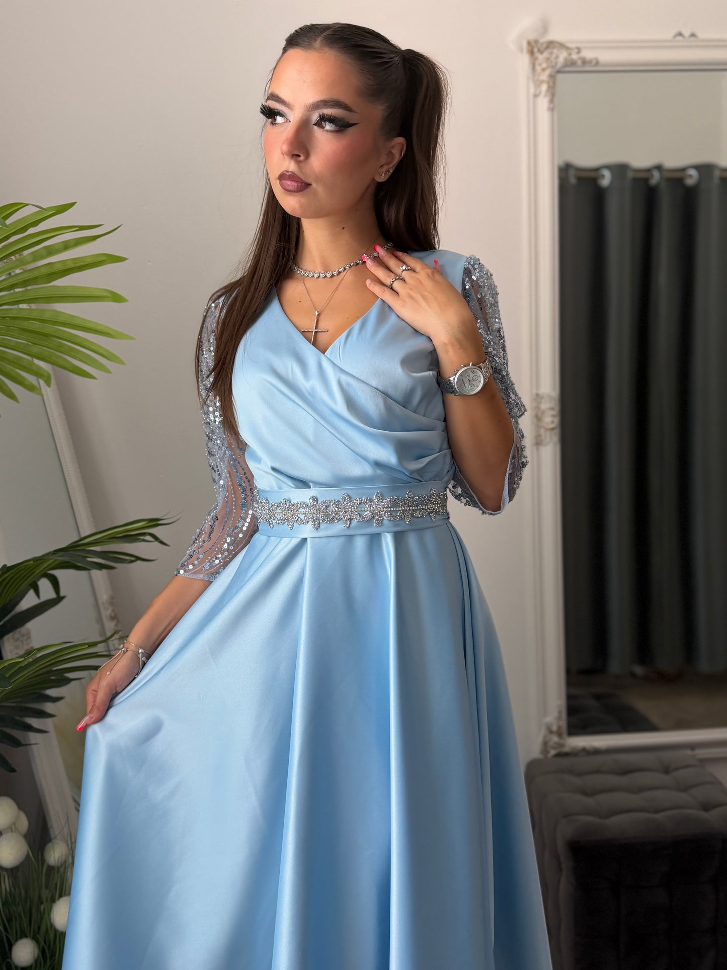 Rochie elegantă blue ADRIA