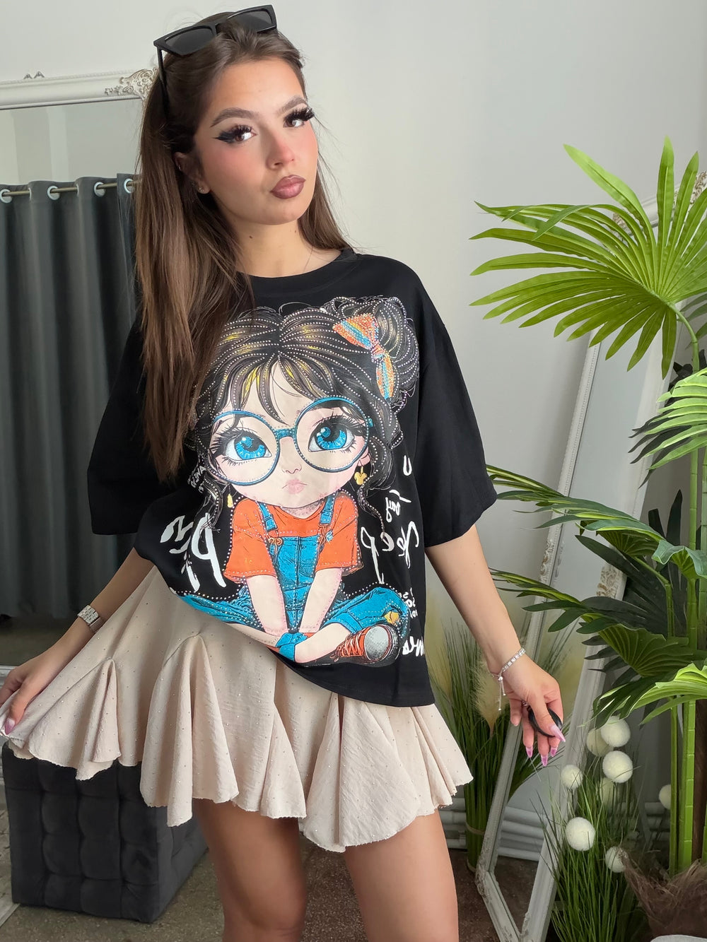Tricou negru GIRLY