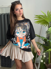 Tricou negru GIRLY
