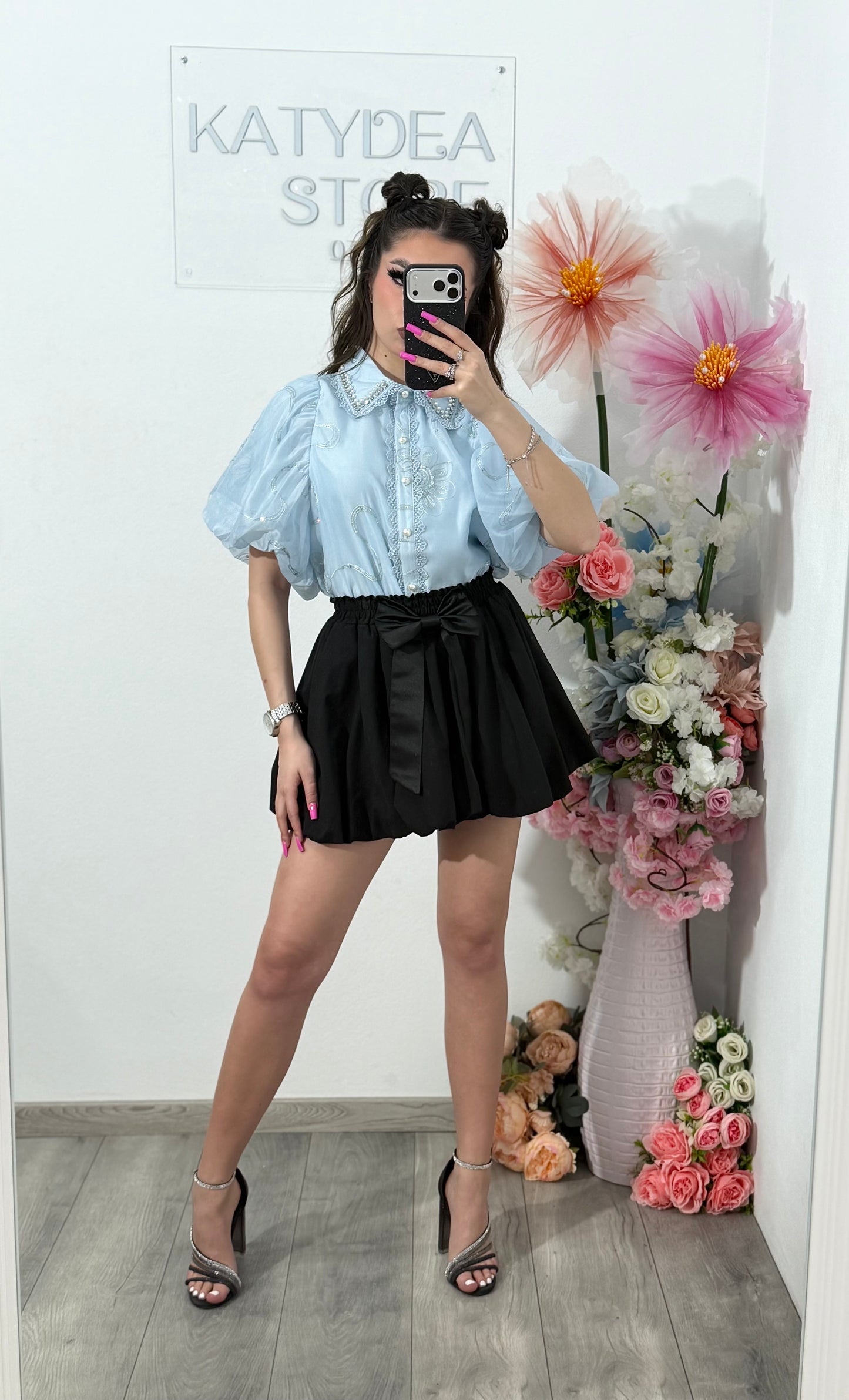 Cămașă elegantă RAMONA bleu