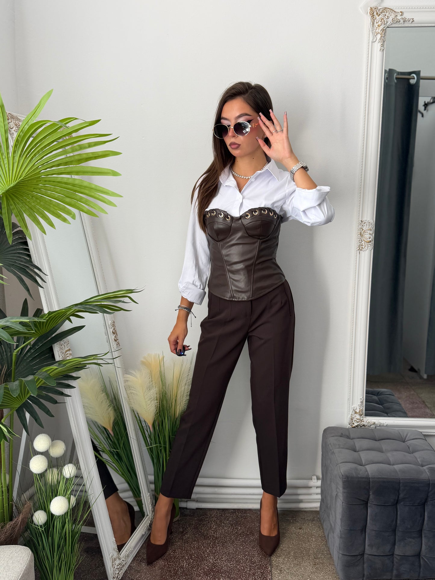 Pantaloni KAROL maro
