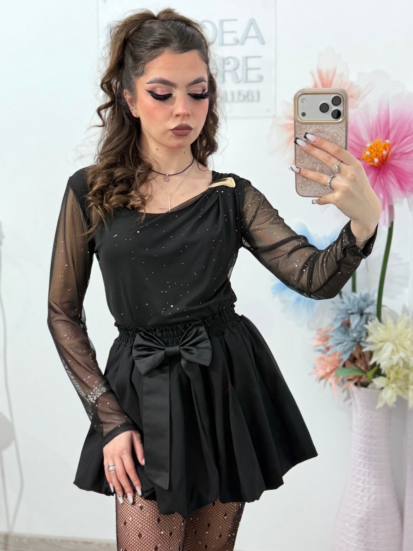 Bluză din meșa cu detalii argintii WELLA