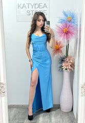 Rochie eleganta albastru deschis Laura