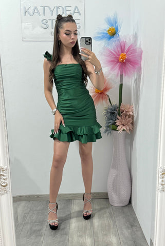 Rochie elegantă verde Antonia