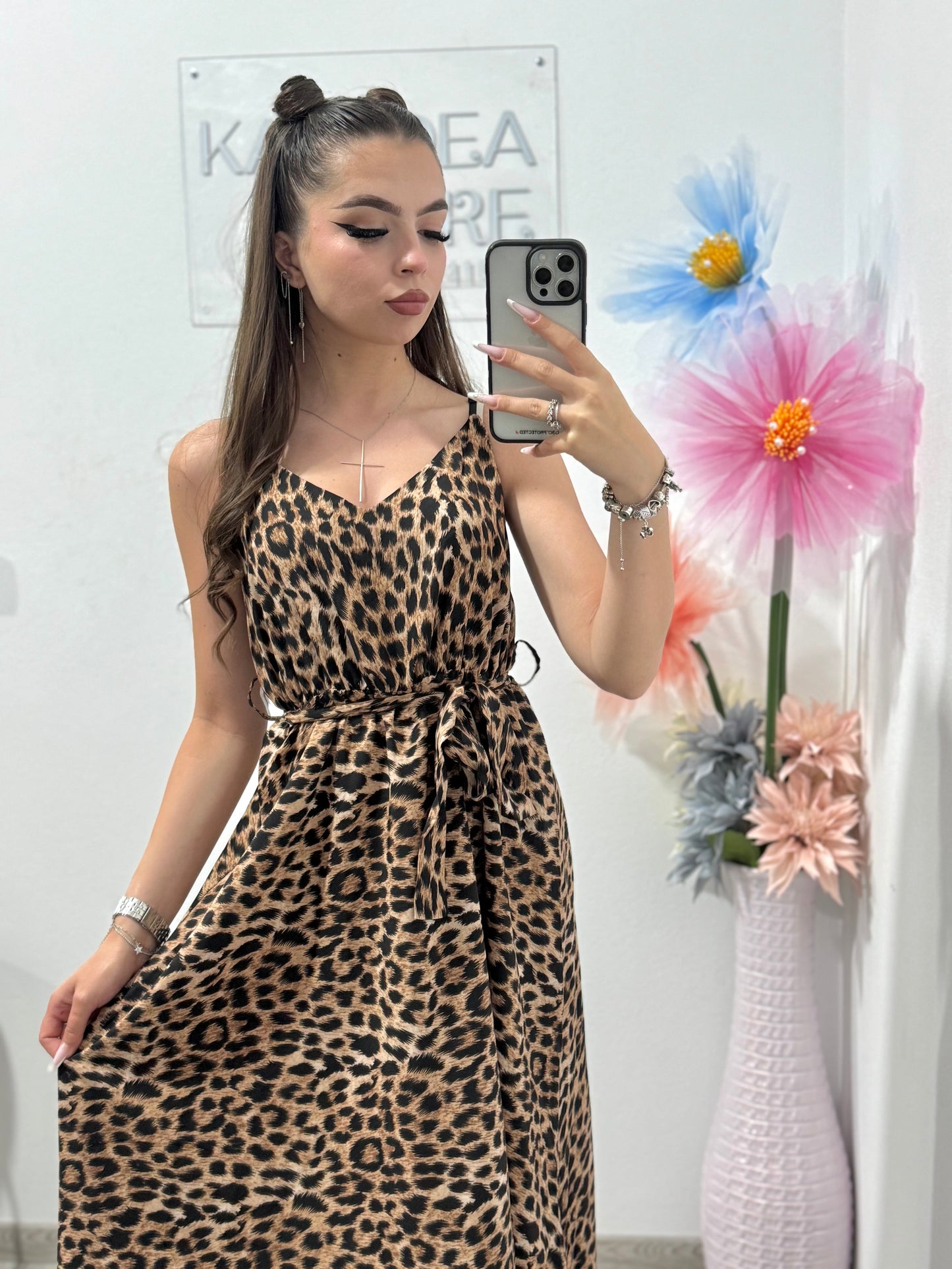 Rochie lungă cu imprimeu Marisse