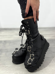 Bocanci cu talpă groasă și catarame BELLA