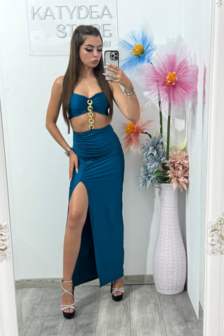 Rochie Selena turcoaz