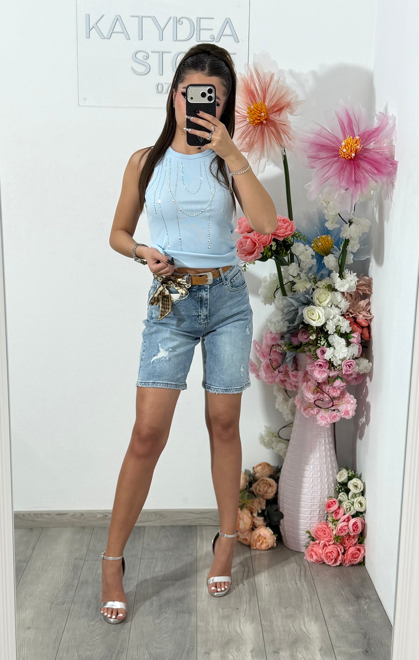 Pantaloni scurți din denim SELENA