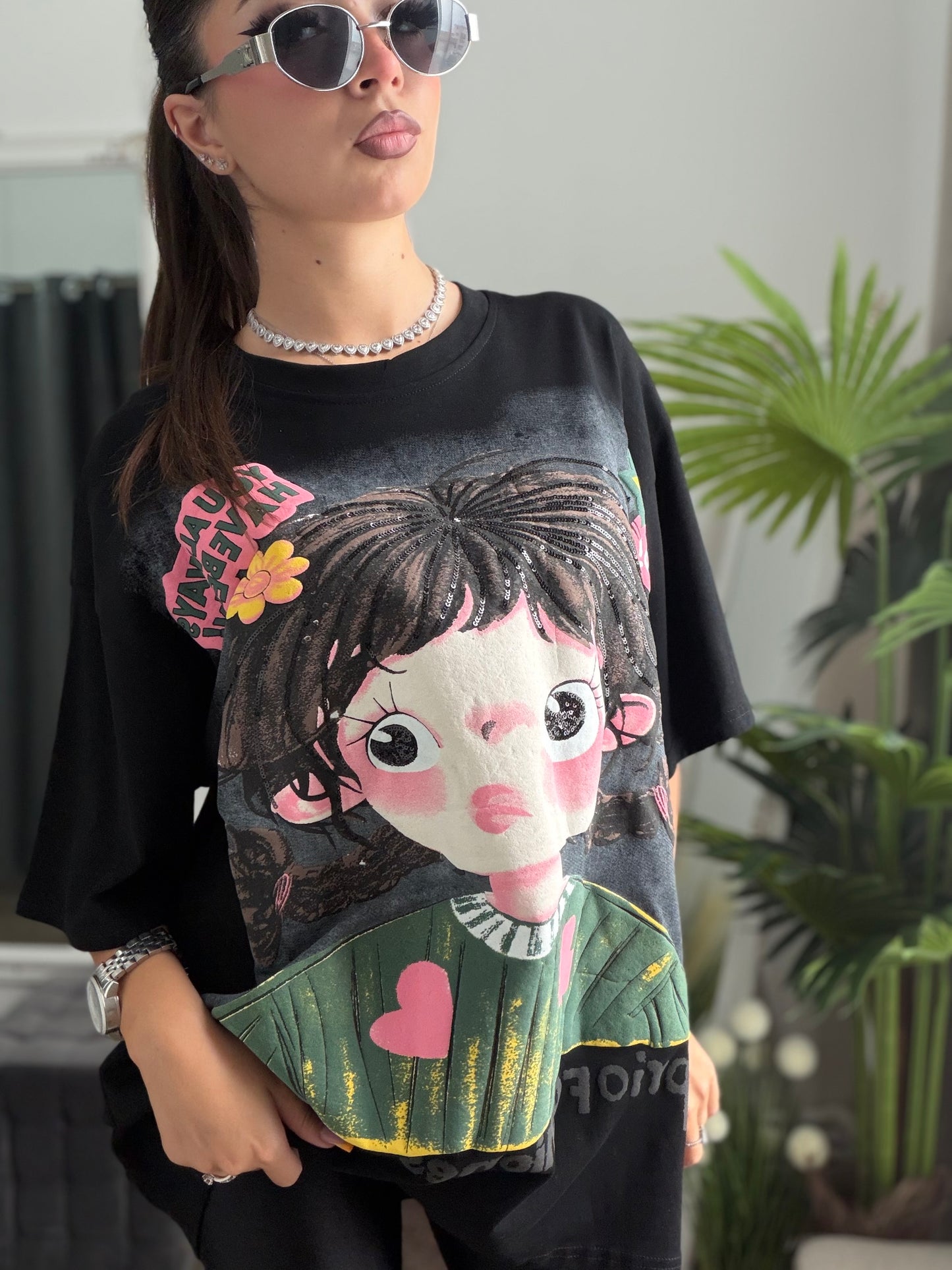 Tricou negru LOLYPOP