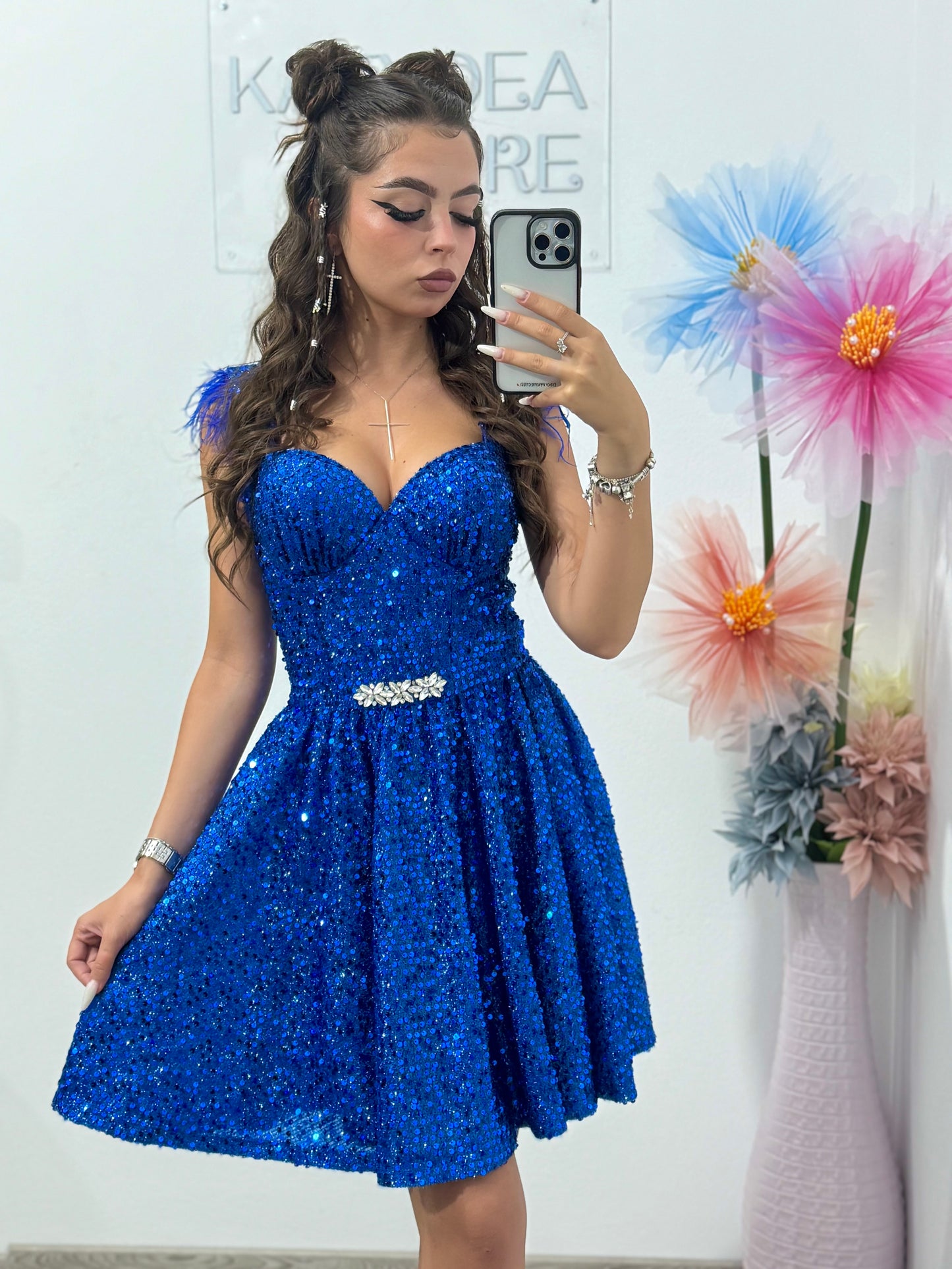 Rochie scurtă cu paiete Candy