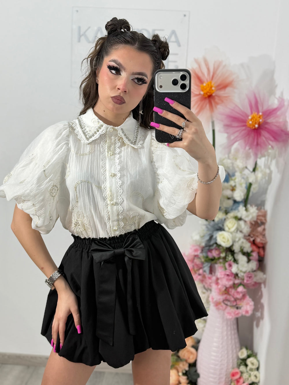 Cămașă elegantă RAMONA albă