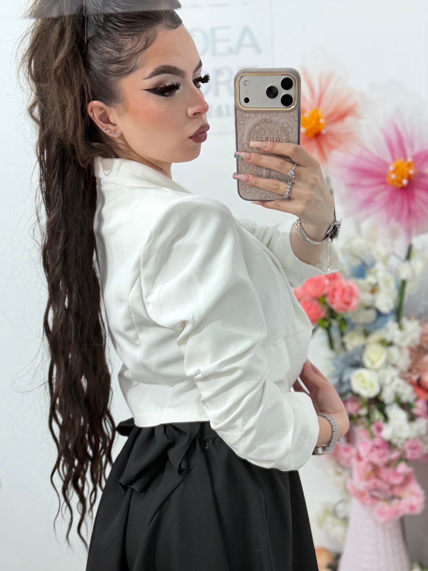 Sacou elegant alb MONIK