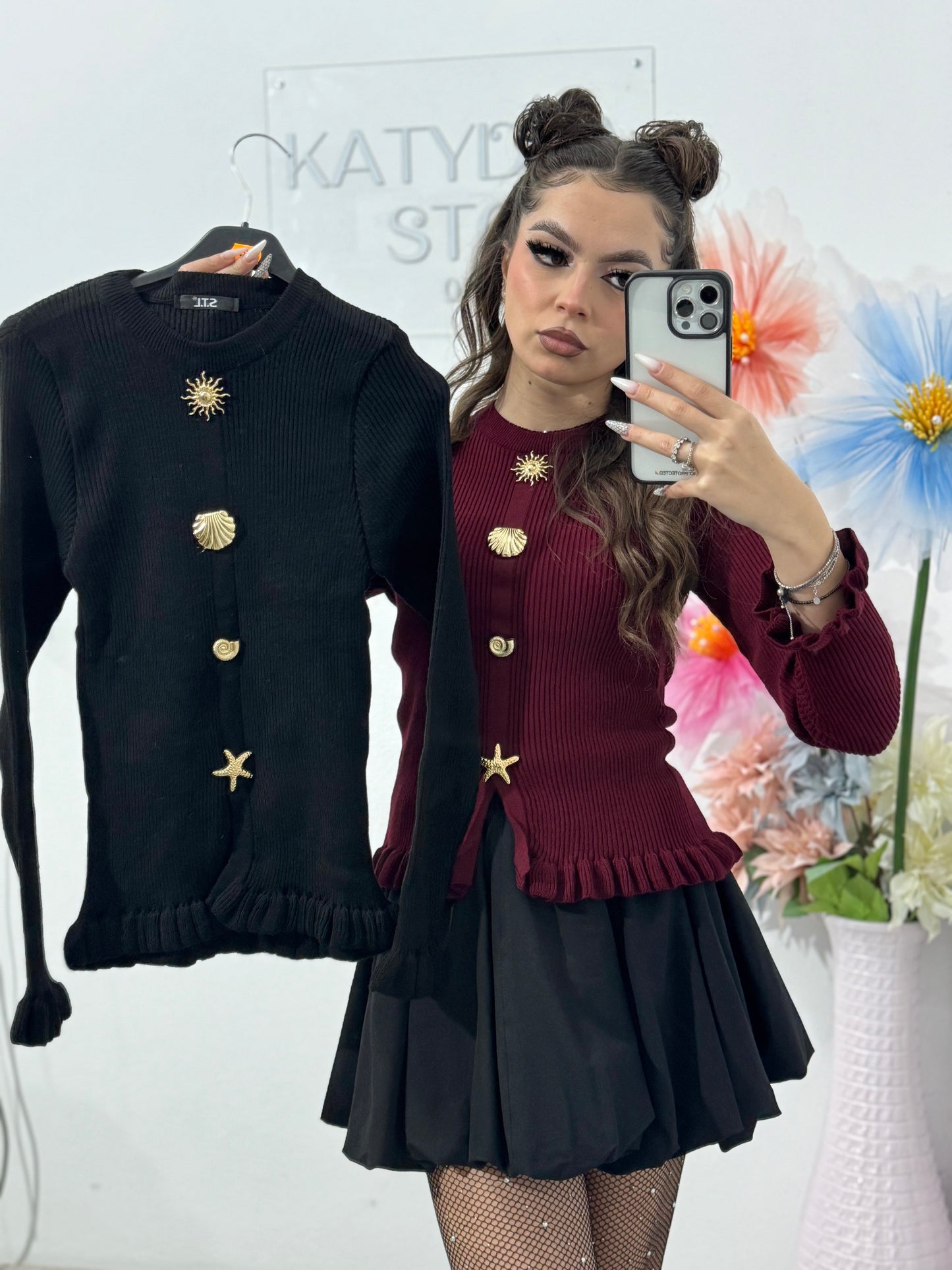 Bluza cu nasturi decorativi STL