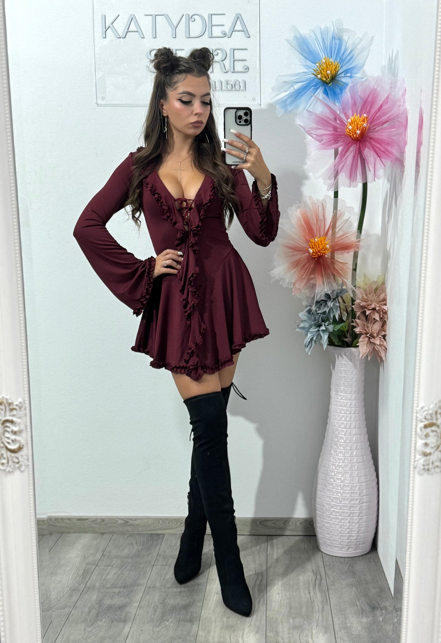Rochie cu volanase Anelis