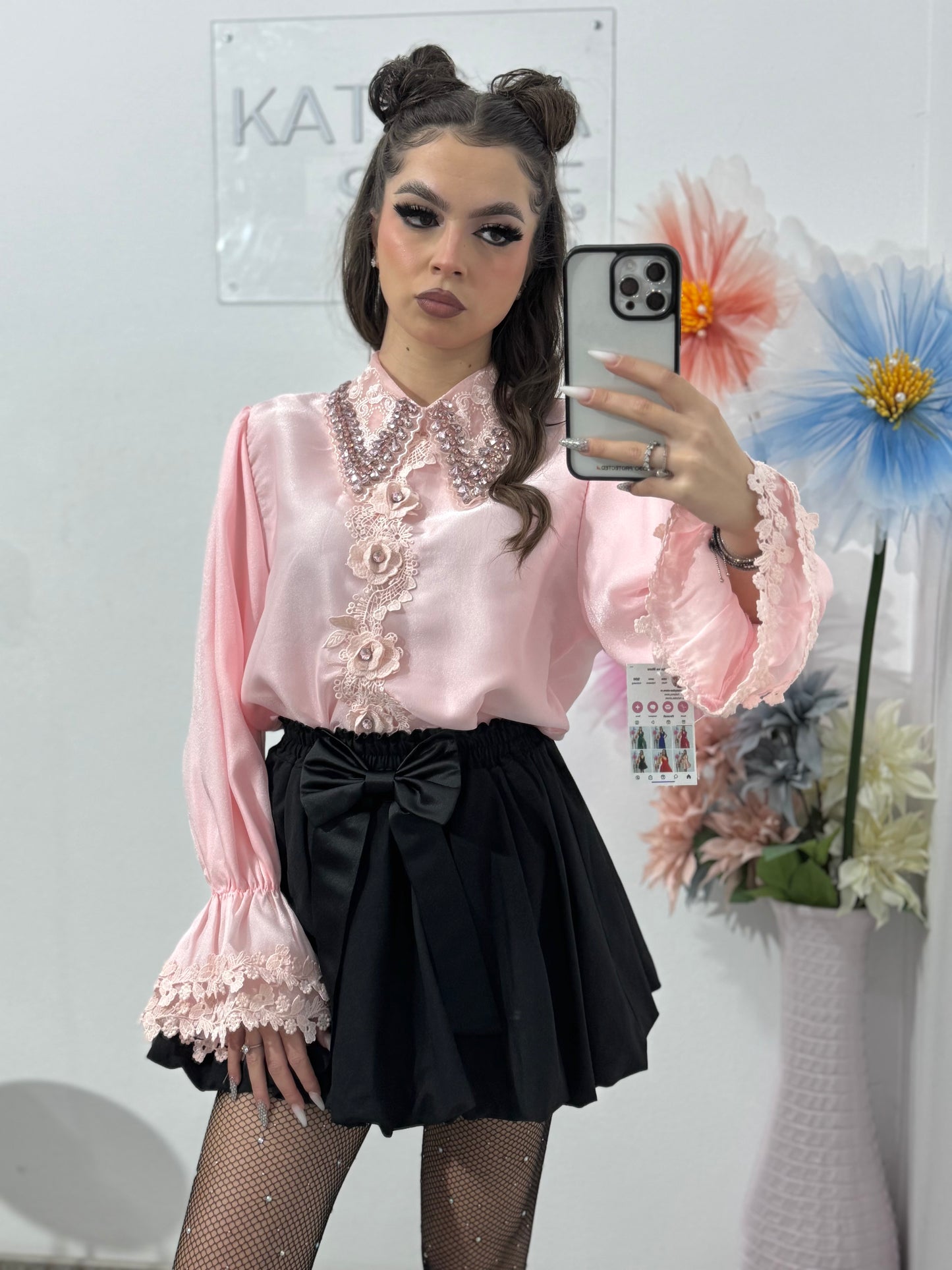 Cămașă deosebită cu guler accesorizat MAYA