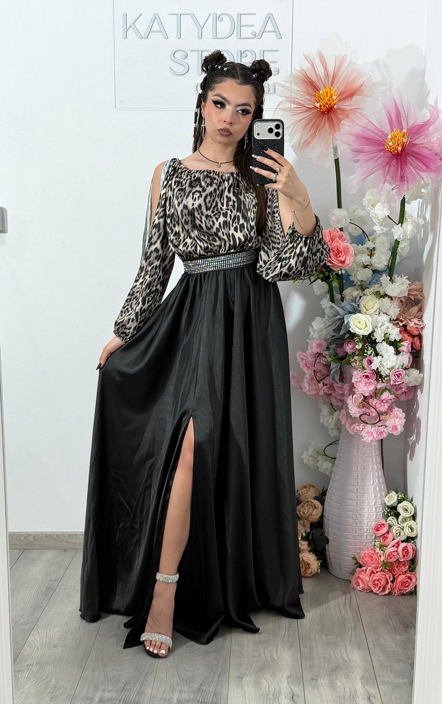 Rochie din satin lunga VICTORIA