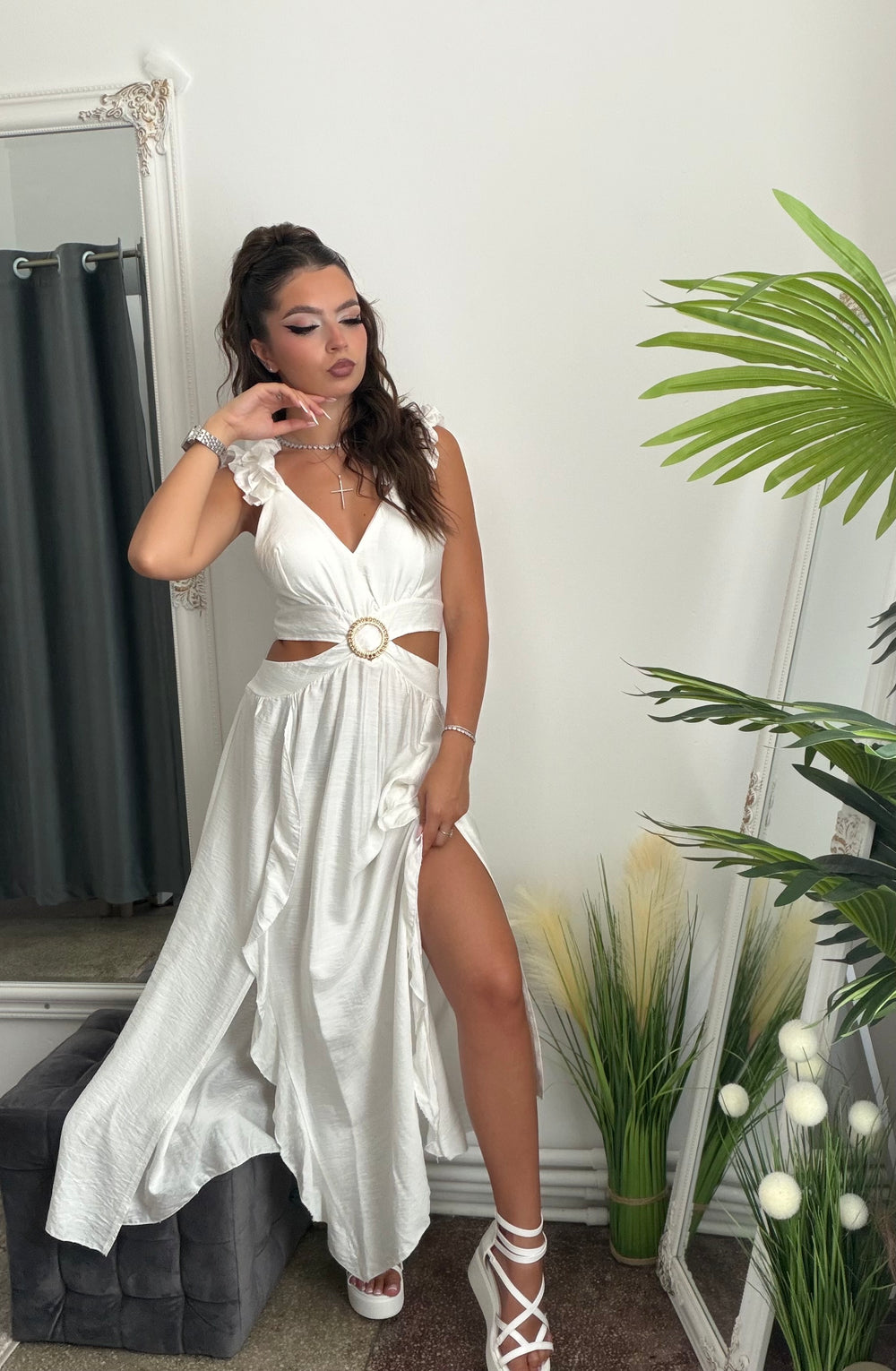 Rochie albă Goddess