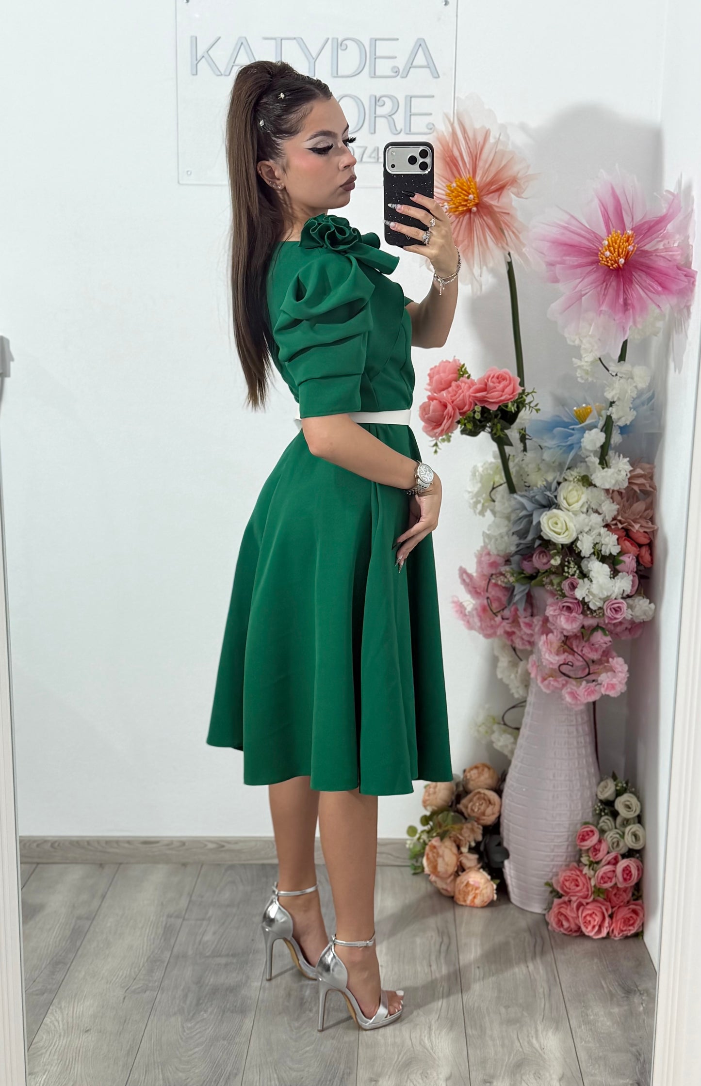 Rochie verde Casandra
