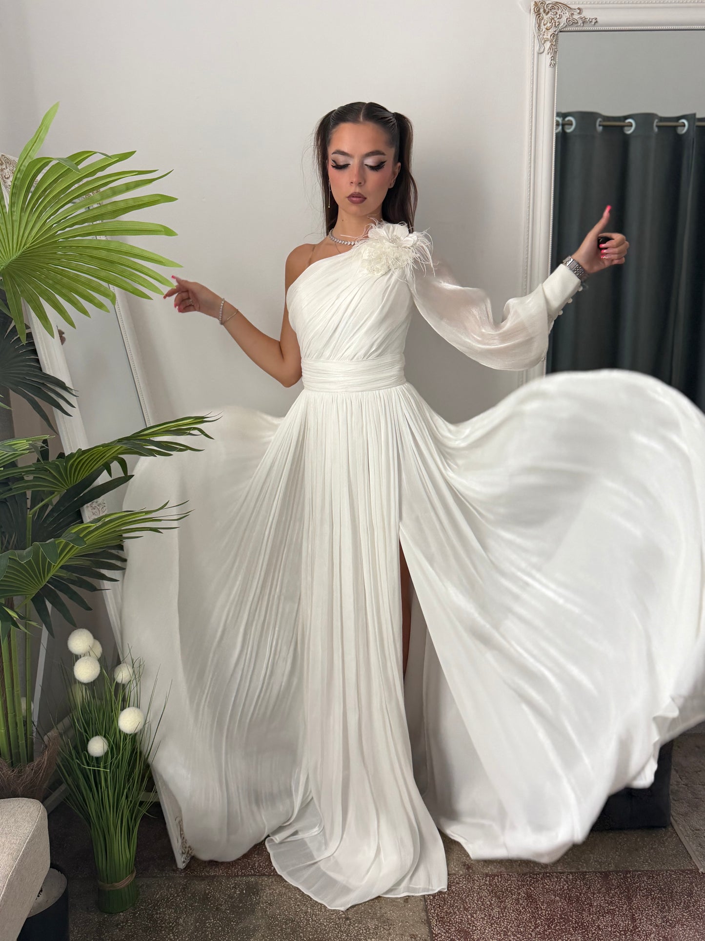 Rochie elegantă alba VICTORIA