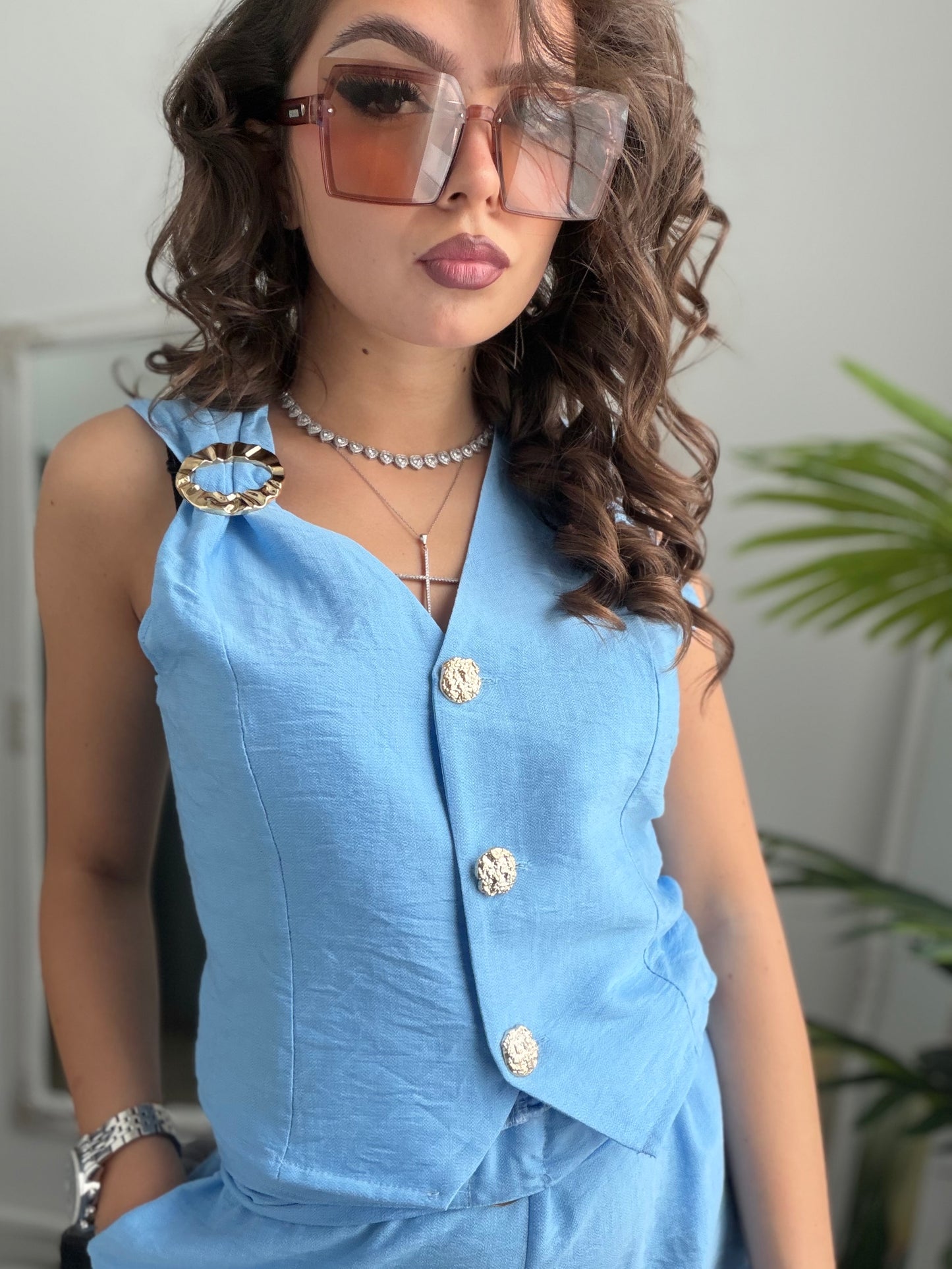 Compleu din in ELEGANCE blue