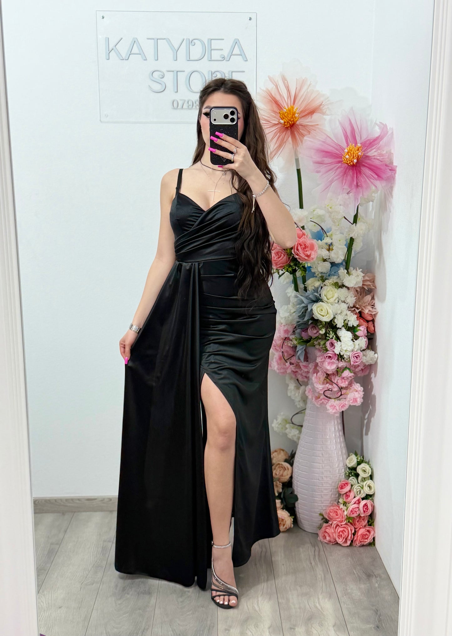 Rochie lunga eleganta neagra Monique