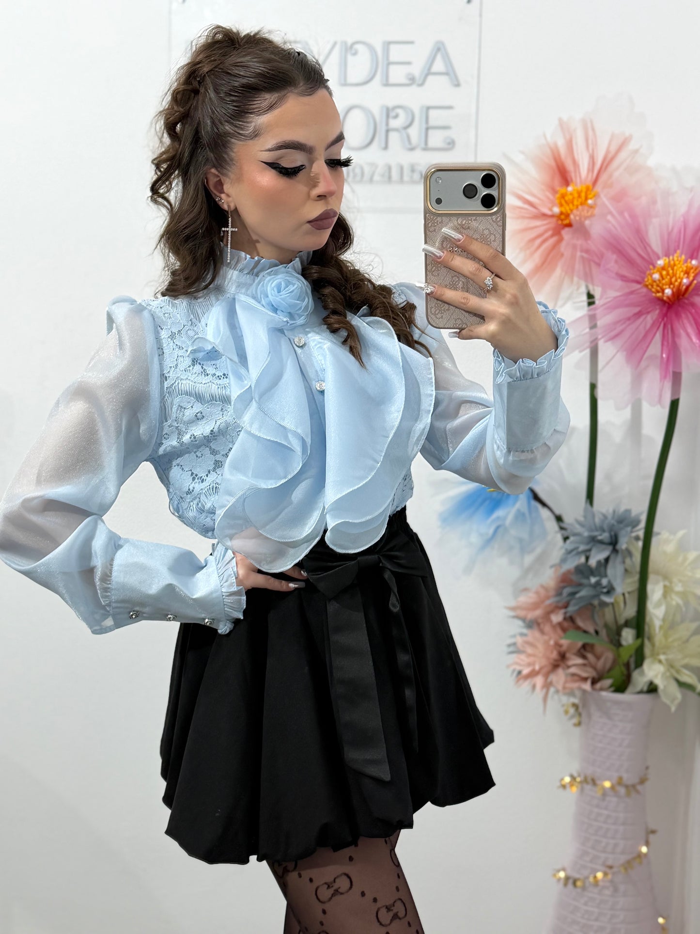 Cămașă elegantă din dantelă PRINCESS