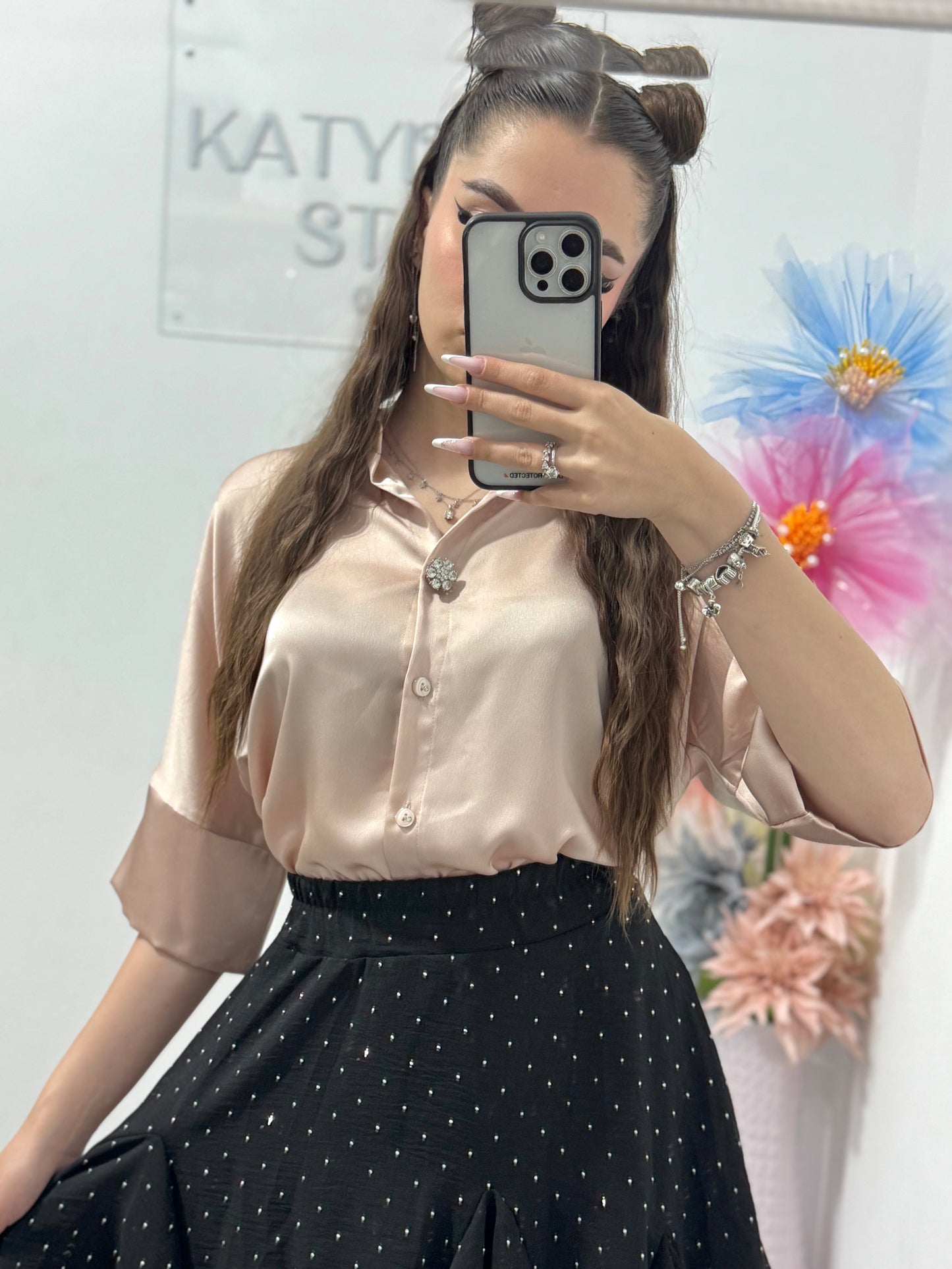 Cămașă elegantă satinata Clara