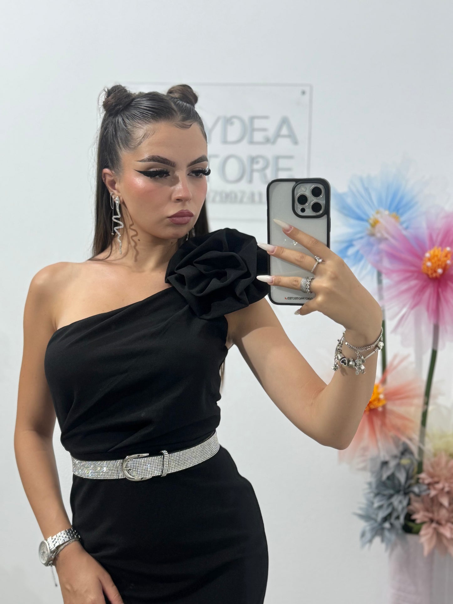 Rochie neagră Narcisa