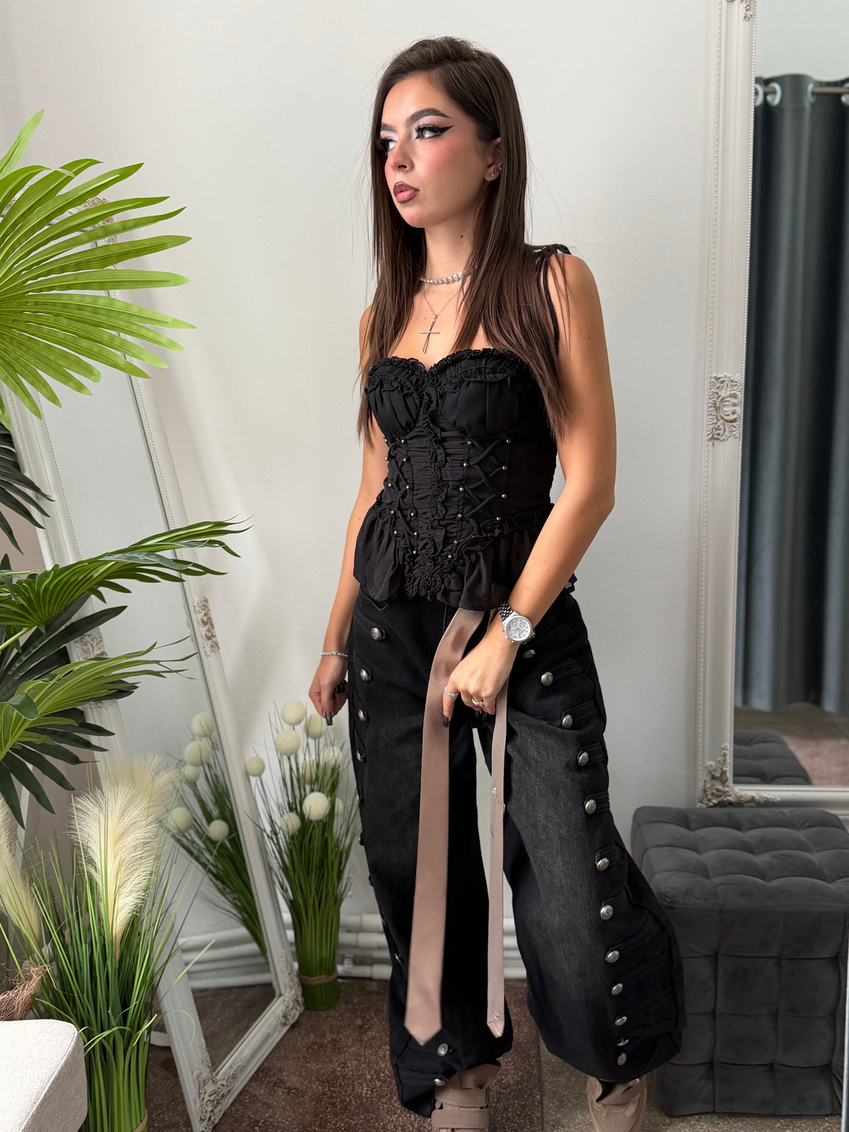 Top negru MARISSE