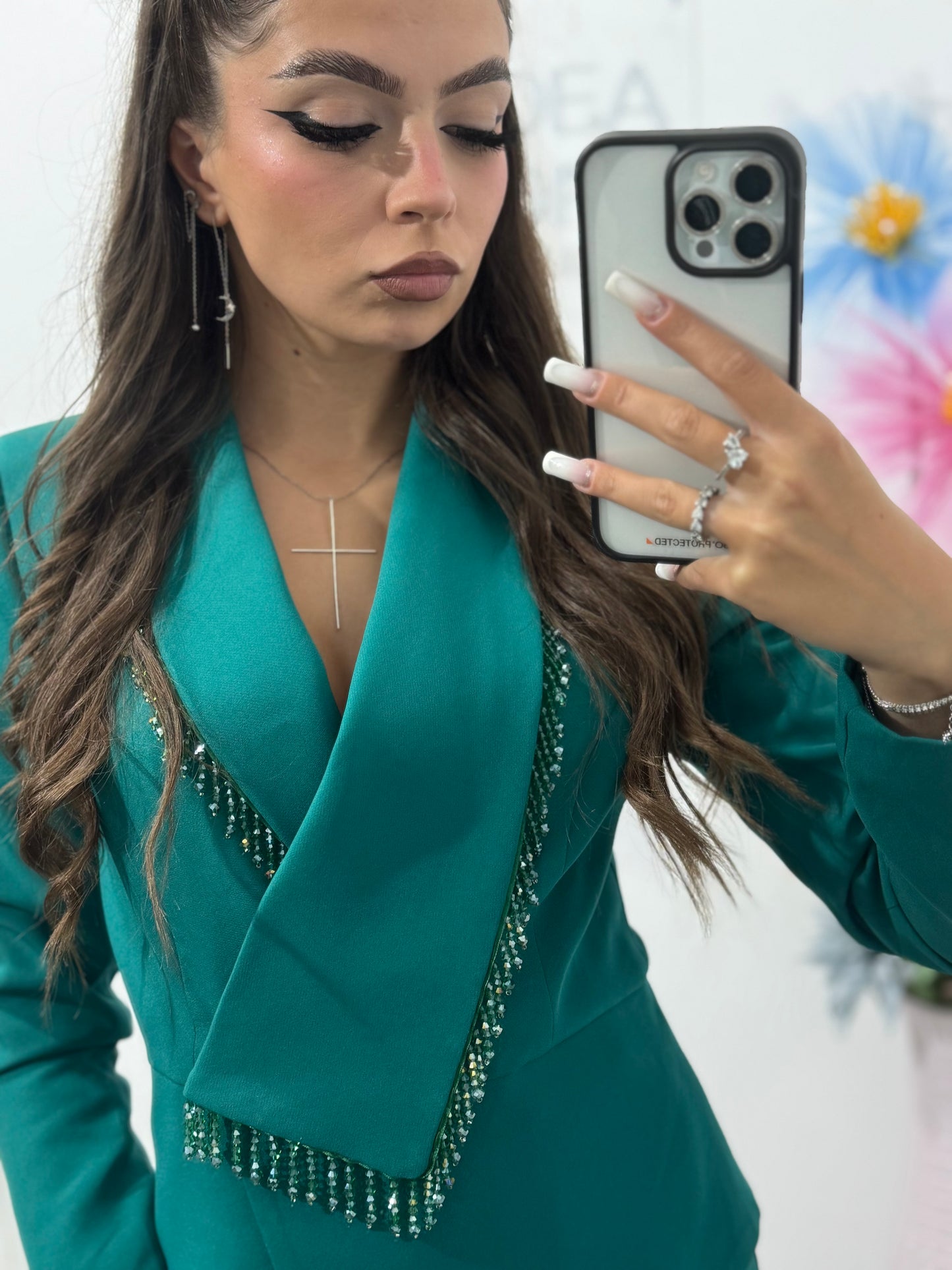 Costum elegant verde Ramona