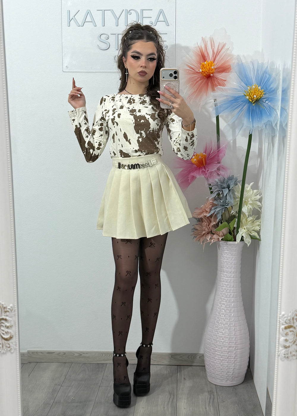 Bluză animal print cu cristale ANA