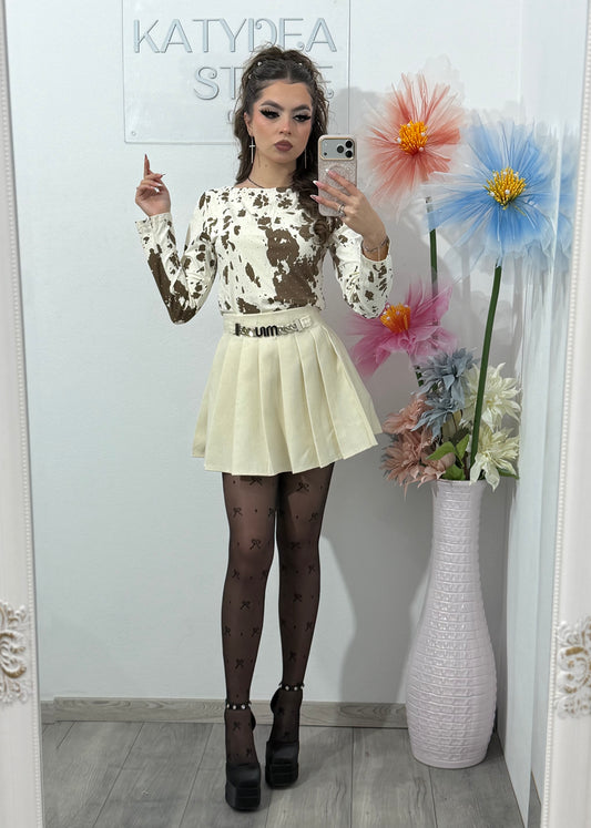 Bluză animal print cu cristale ANA