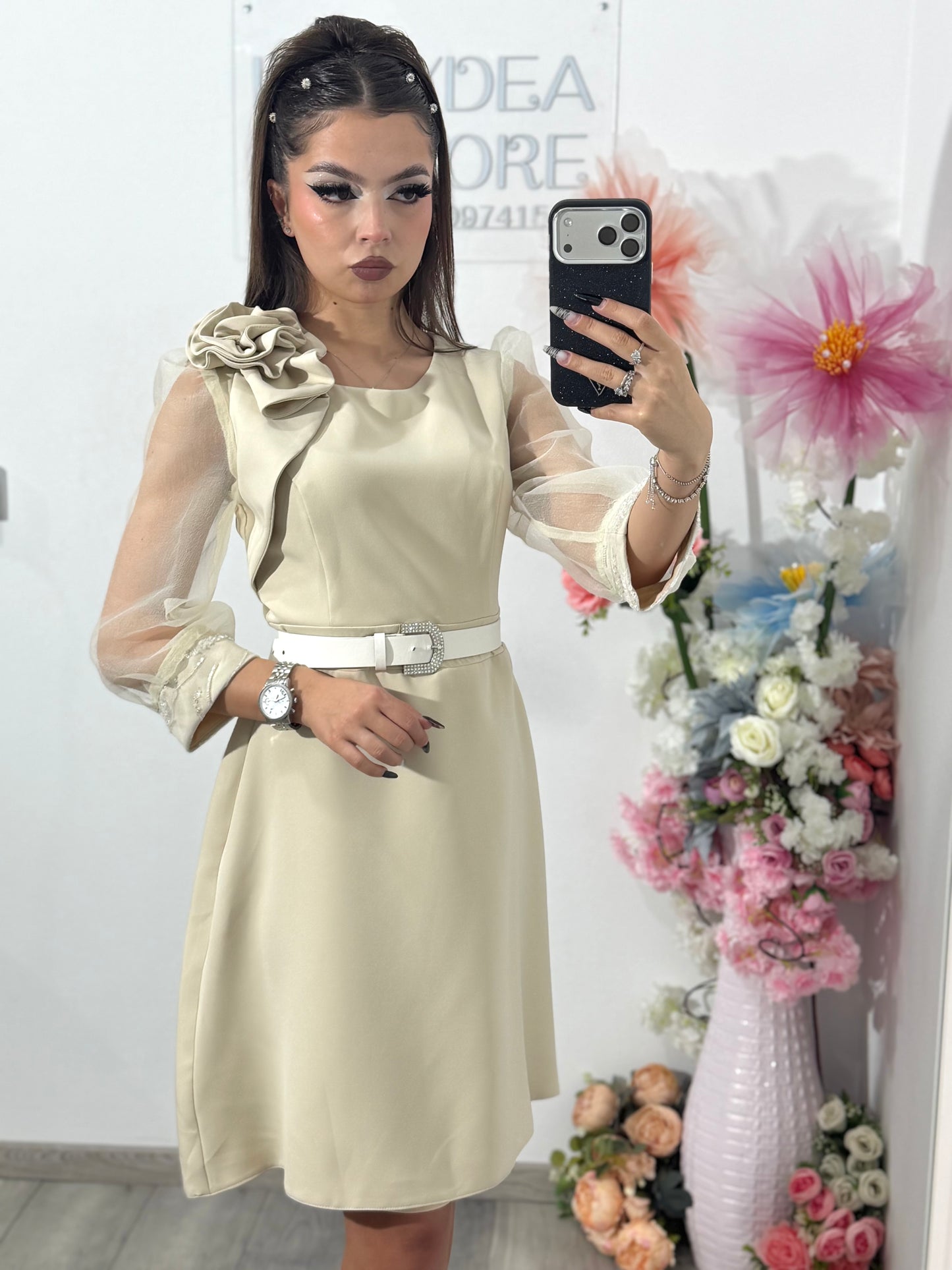 Rochie beige Isabelle