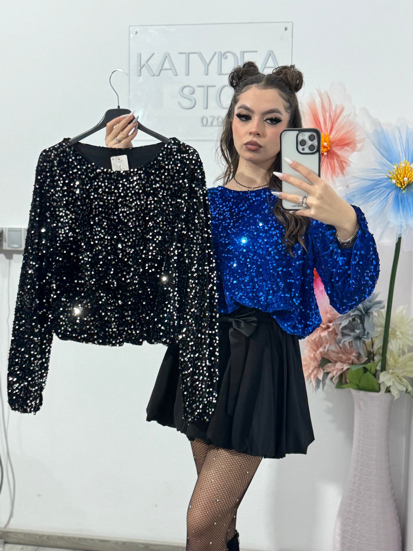 Bluză cu paiete KORIA