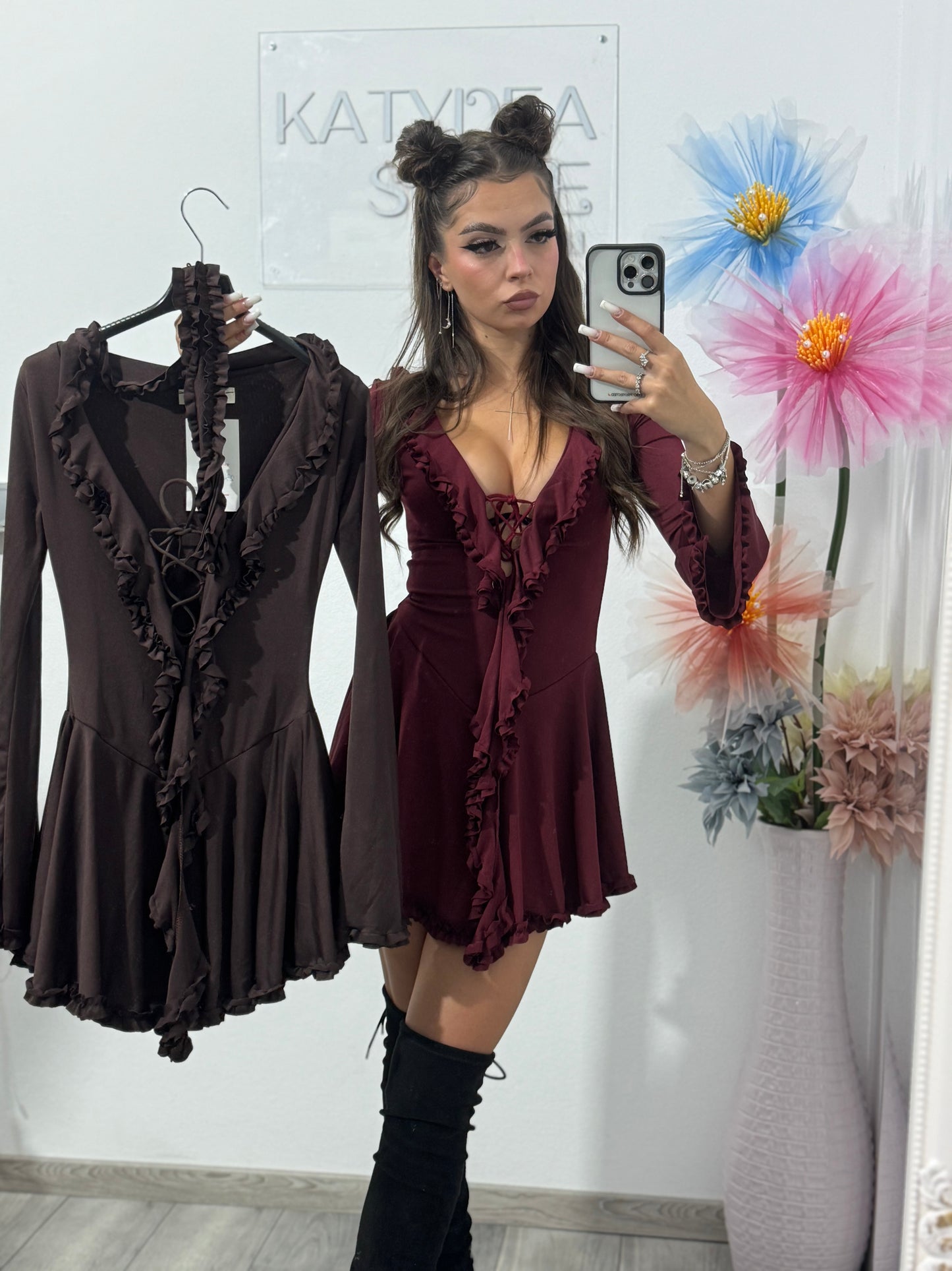 Rochie cu volanase Anelis