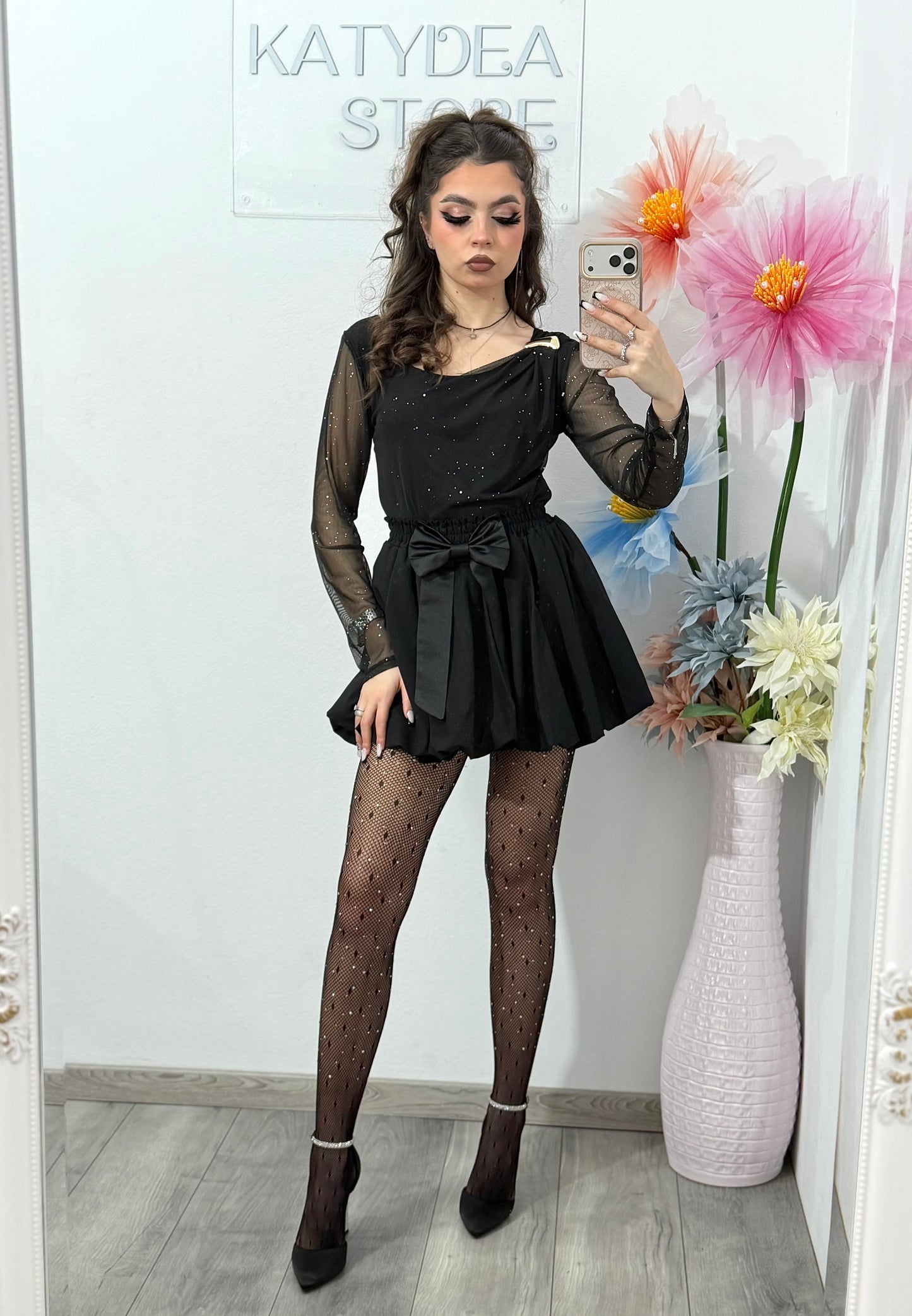 Bluză din meșa cu detalii argintii WELLA