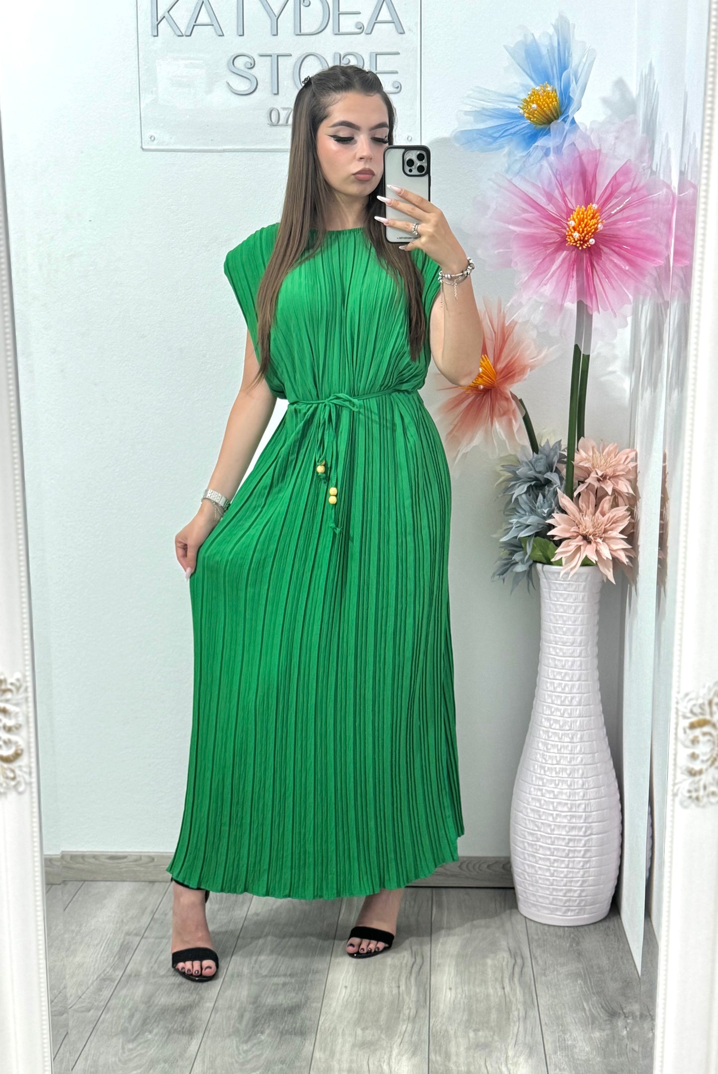 Rochie midi plisată Maria