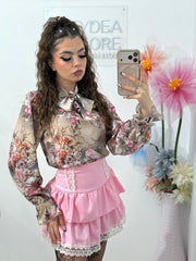 Cămașă elegantă cu imprimeu floral ROSA