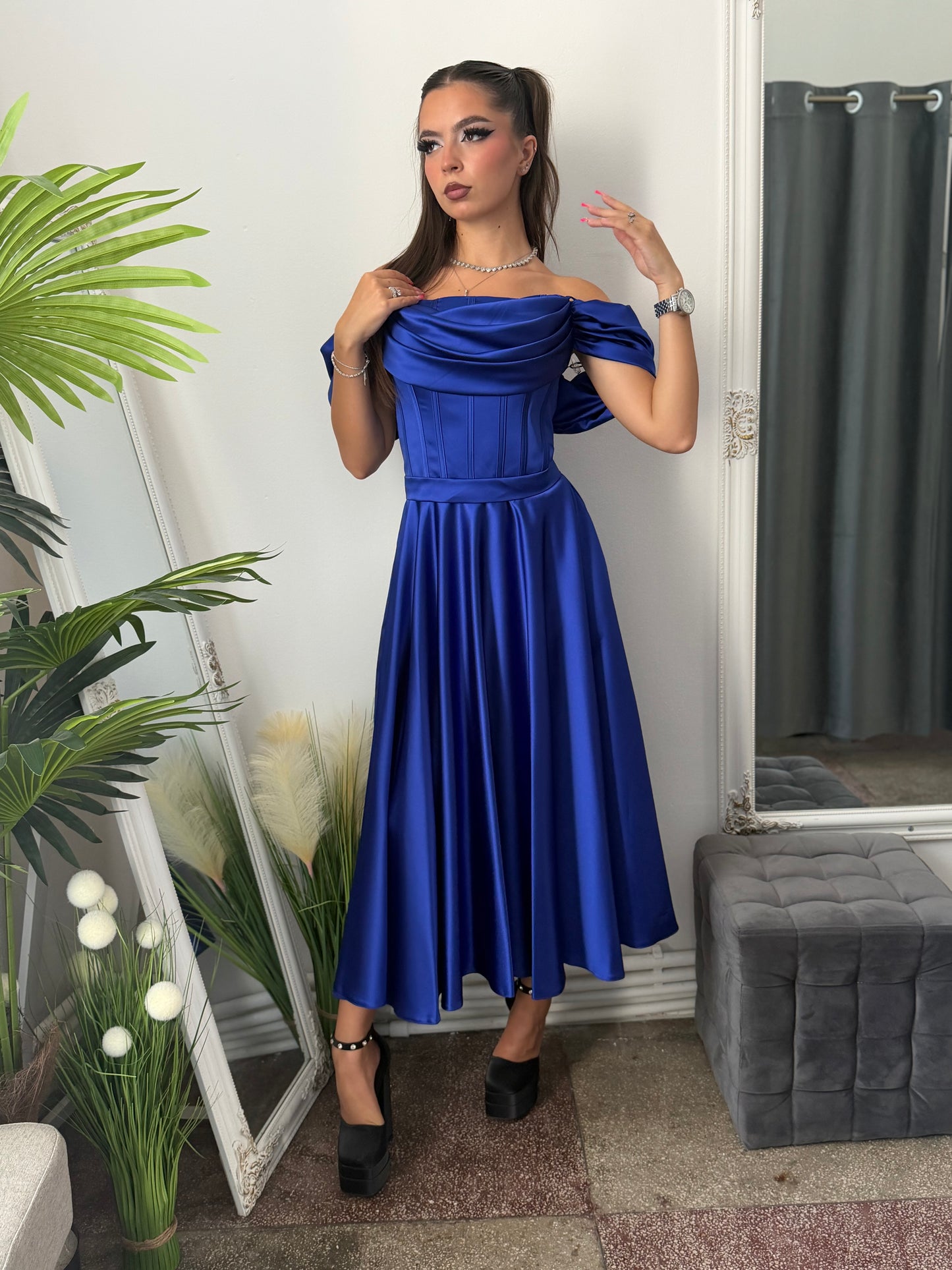 Rochie eleganta albastru royal
