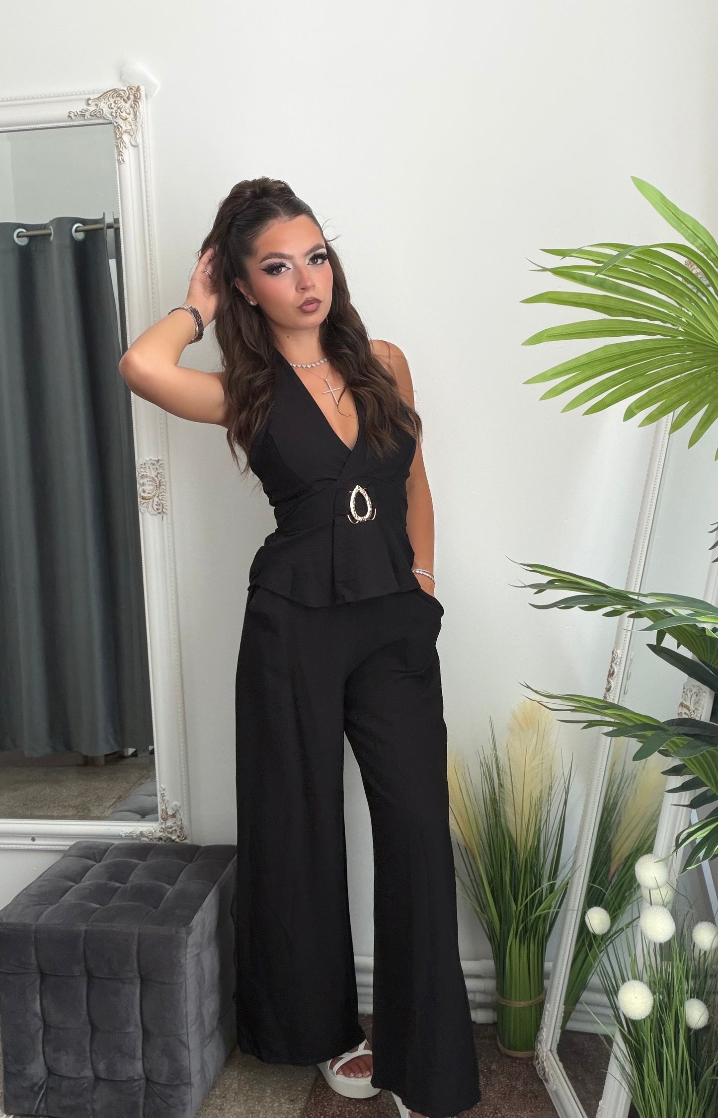 Compleu din in THEO negru