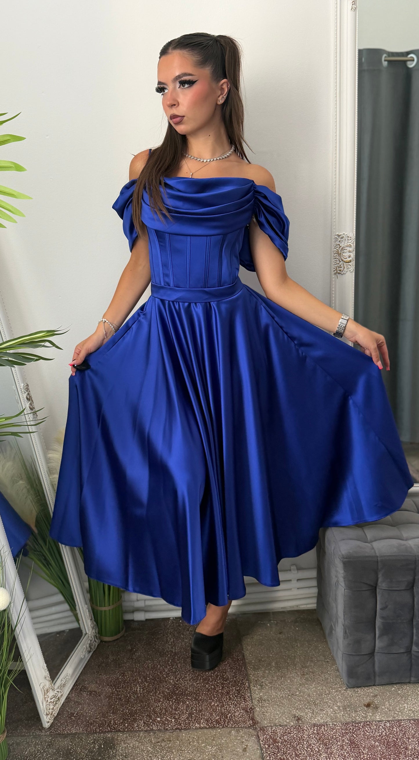 Rochie eleganta albastru royal