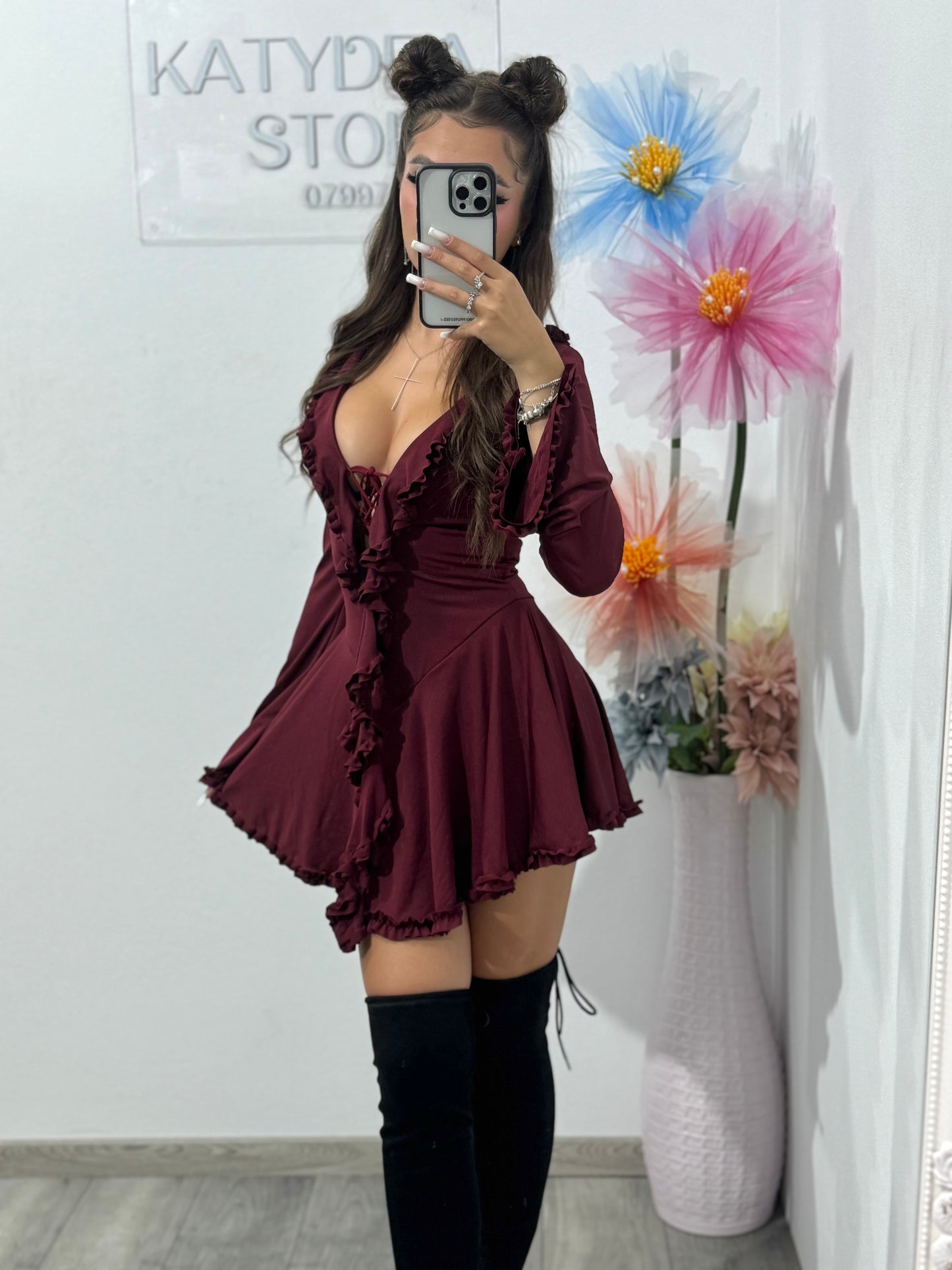 Rochie cu volanase Anelis