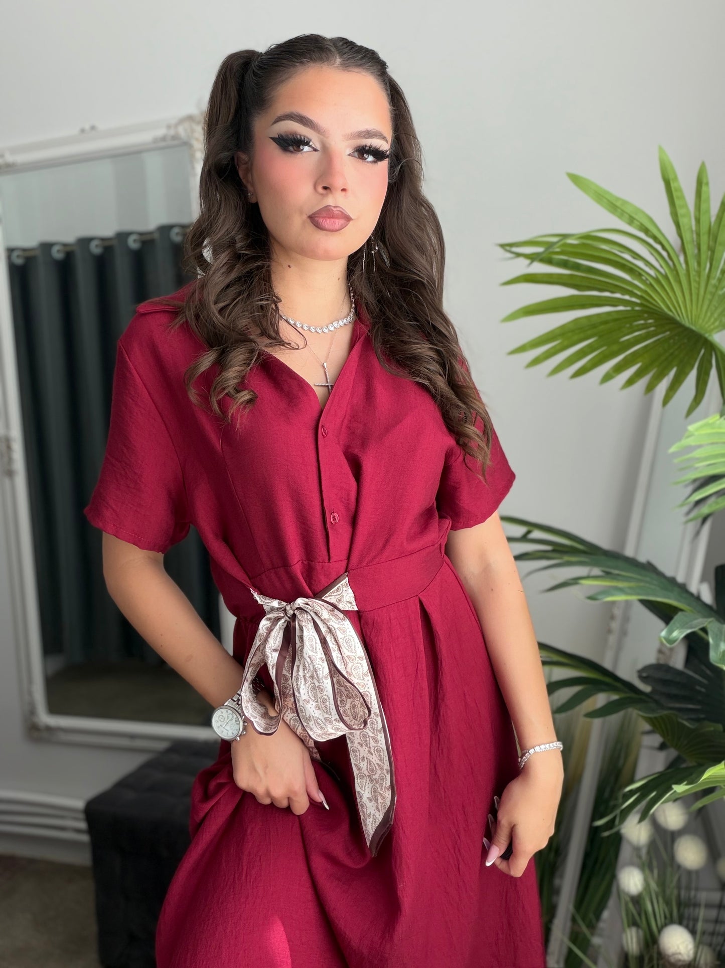 Rochie midi din în TONY grena