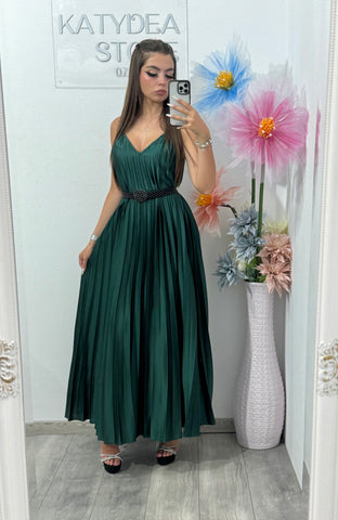 Rochie cu pliseu satinat Koria